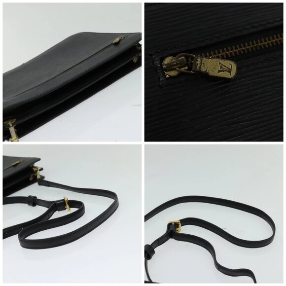 LOUIS VUITTON Epi Angian Shoulder Bag 2way Black M52112 LV Auth 129831 - Picture 16 of 16
